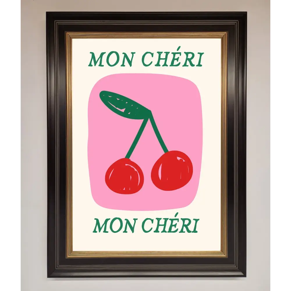 Mon Cheri Framed Poster - B0 (100 x 141 cm) / Black Gold - Framed Print