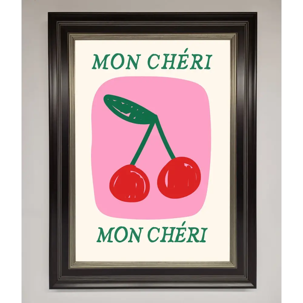 Mon Cheri Framed Poster - B0 (100 x 141 cm) / Black Silver - Framed Print
