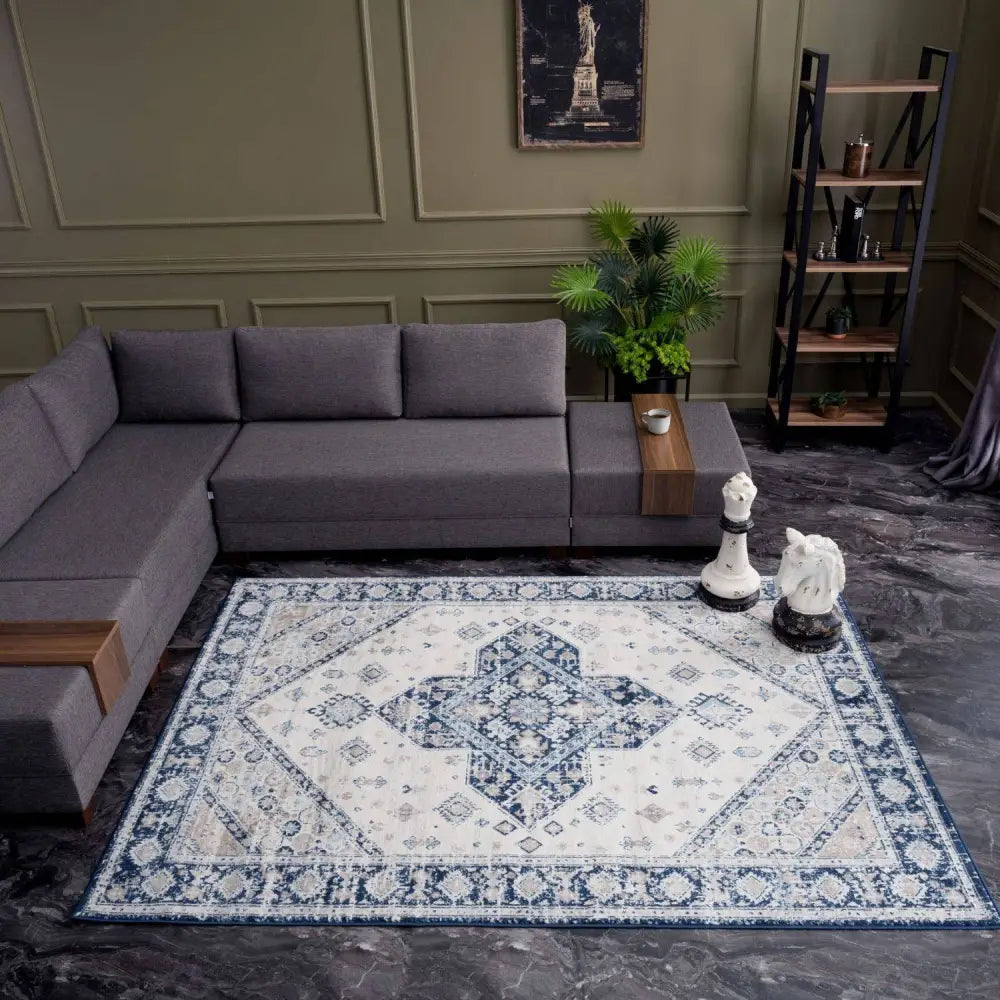 Montana Vintage Navy Rugs | 4010 - Rugs