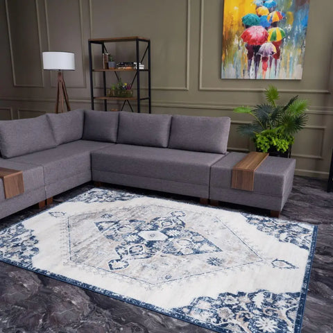 Montana Vintage Navy Rugs | 4020 - Rugs