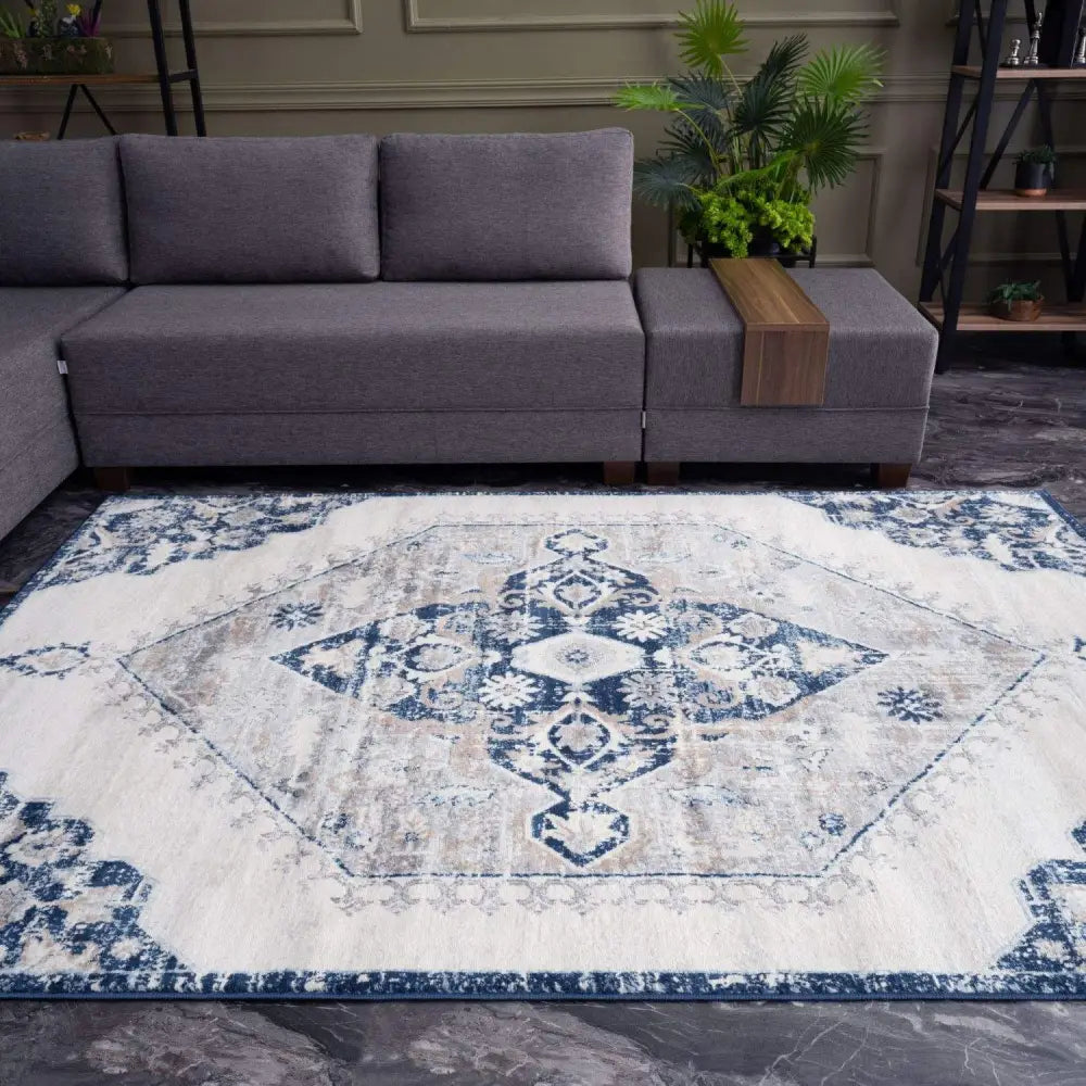 Montana Vintage Navy Rugs | 4020 - Rugs