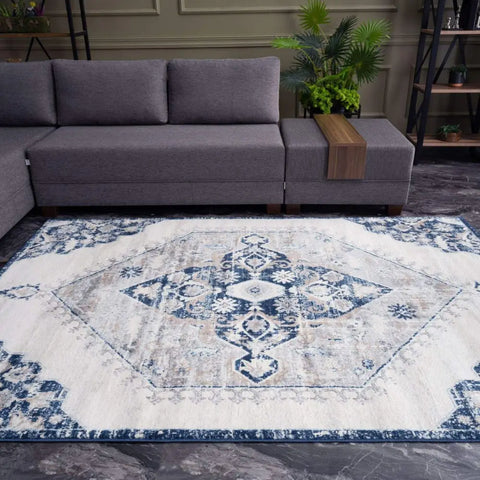 Montana Vintage Navy Rugs | 4020 - Rugs
