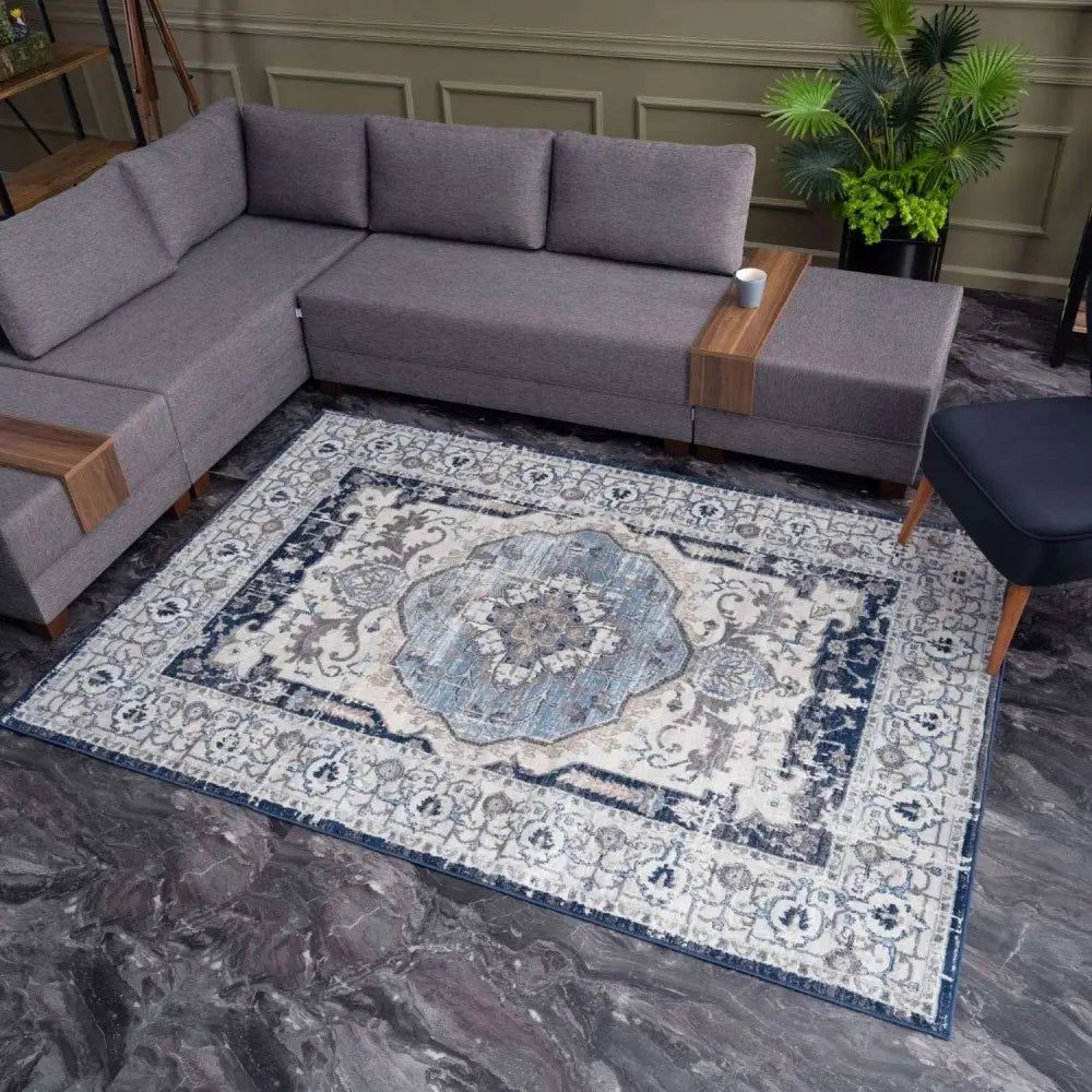 Montana Vintage Navy Rugs | 4040 - Rugs