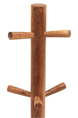 Monzaro Acacia Wood And White Marble Mug Tree