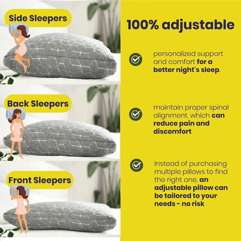 Brightr® MoonHug Adjustable Memory Foam pillow