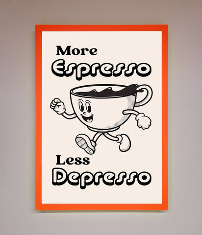 More Espresso Framed Print