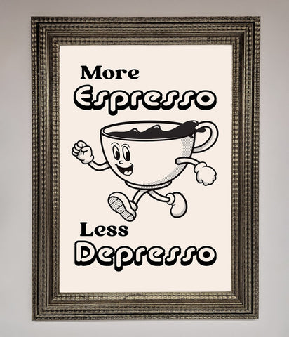 More Espresso Framed Print