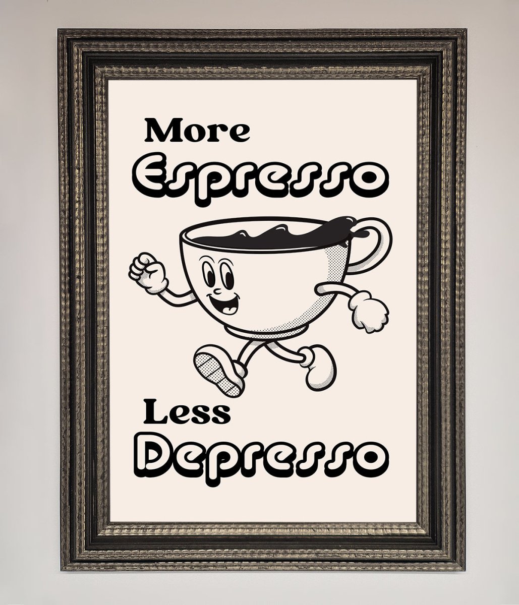 More Espresso Framed Print