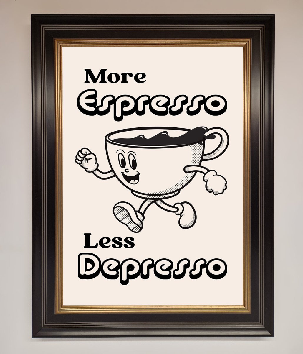 More Espresso Framed Print