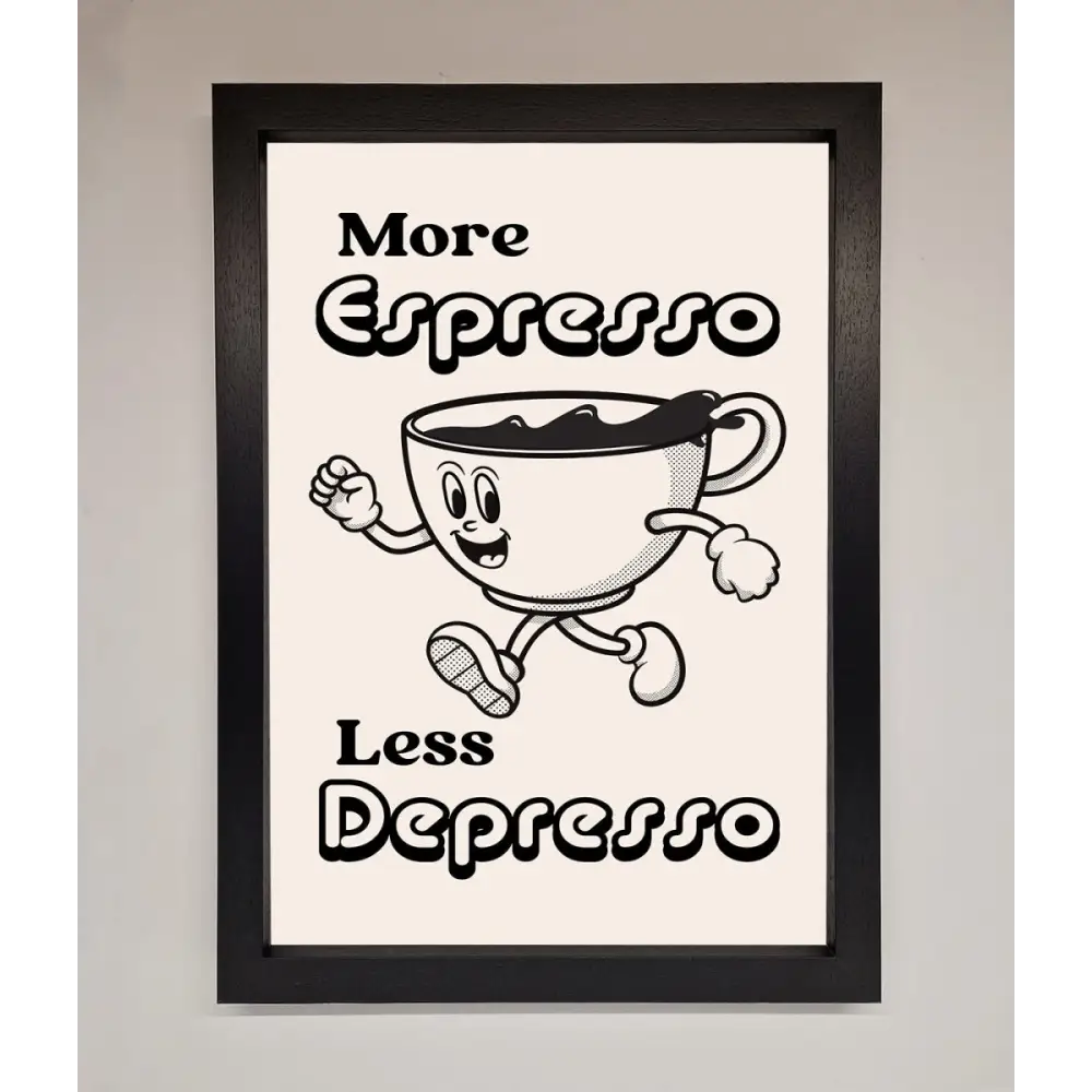 More Espresso Framed Print - A3 (29.7 x 42 cm) / Black - Framed Print
