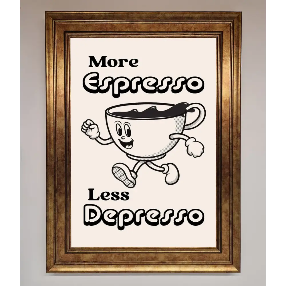 More Espresso Framed Print - A3 (29.7 x 42 cm) / Bronze - Framed Print