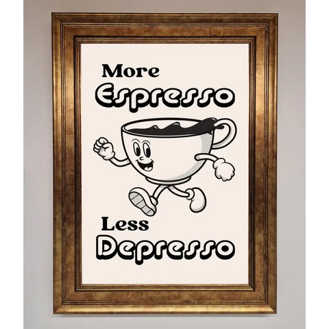 More Espresso Framed Print - A3 (29.7 x 42 cm) / Bronze - Framed Print