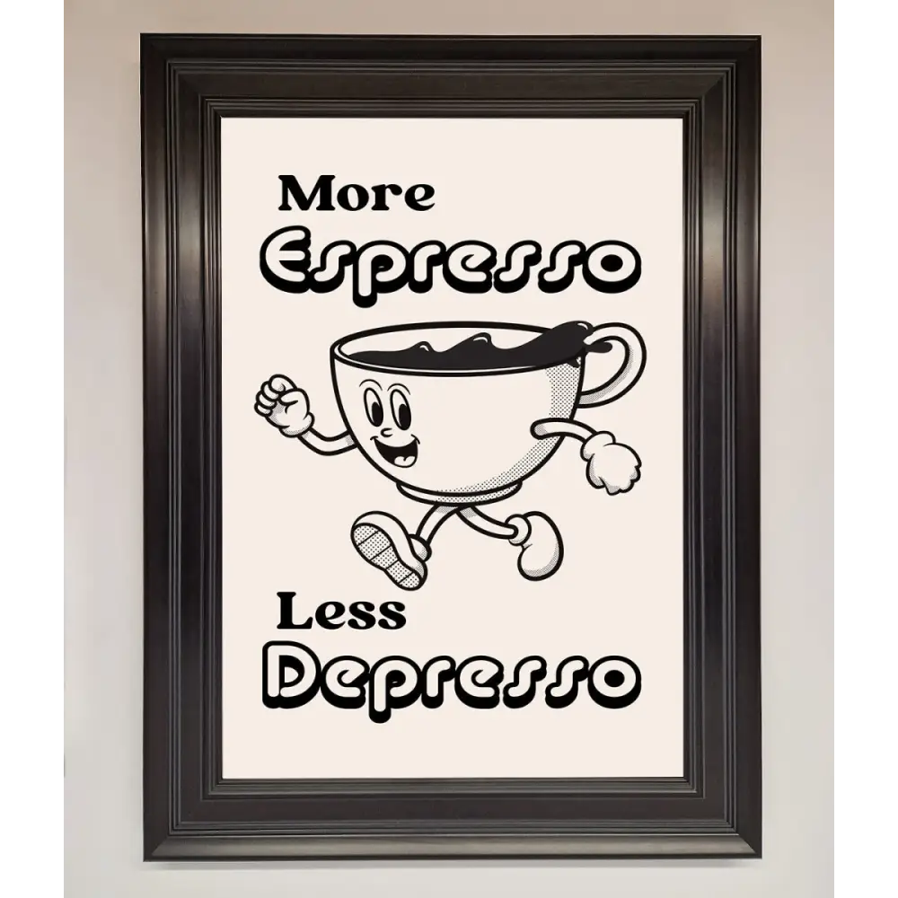 More Espresso Framed Print - A3 (29.7 x 42 cm) / Matt Black - Framed Print