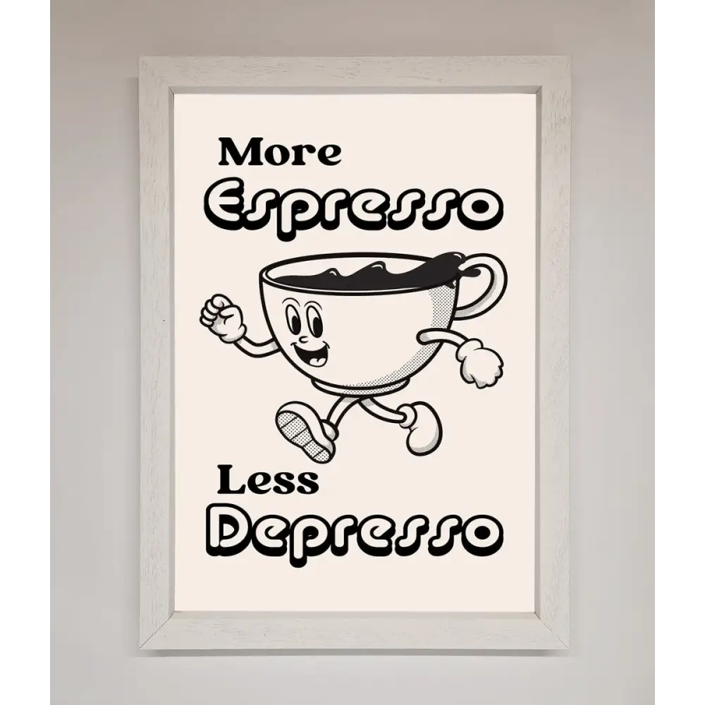 More Espresso Framed Print - A3 (29.7 x 42 cm) / White - Framed Print
