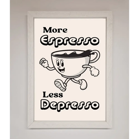 More Espresso Framed Print - A3 (29.7 x 42 cm) / White - Framed Print