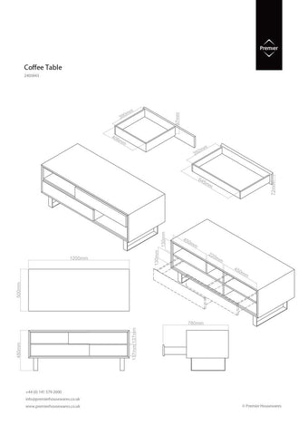 Moritz black high gloss coffee table with modern minimalist design, sleek white finish, rectangular top and base