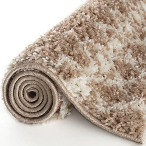 Moroccan Beige Shaggy Rug | 1020 - Rugs
