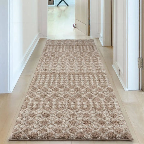 Moroccan Beige Shaggy Rug | 1020 - Rugs