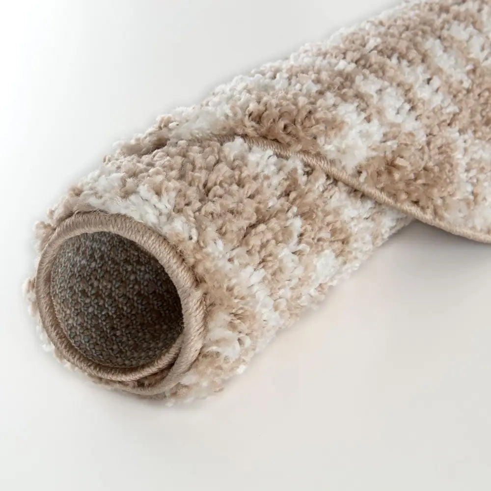 Moroccan Beige Shaggy Rug | 1020 - Rugs