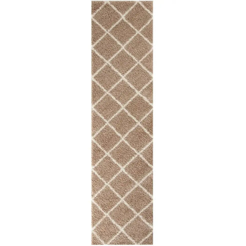 Moroccan Beige Shaggy Rug | 520 - 80X300 cm - Rugs