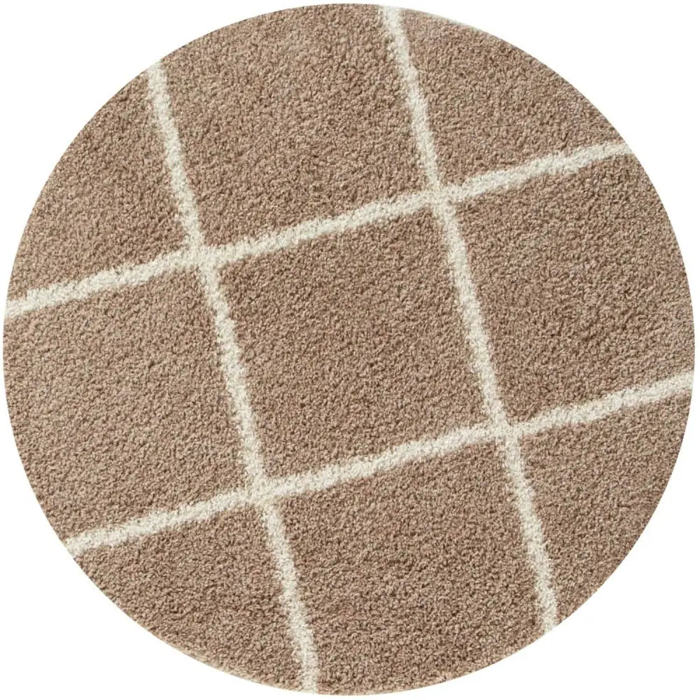 Moroccan Beige Shaggy Rug | 520 - Ø 120 cm - Rugs