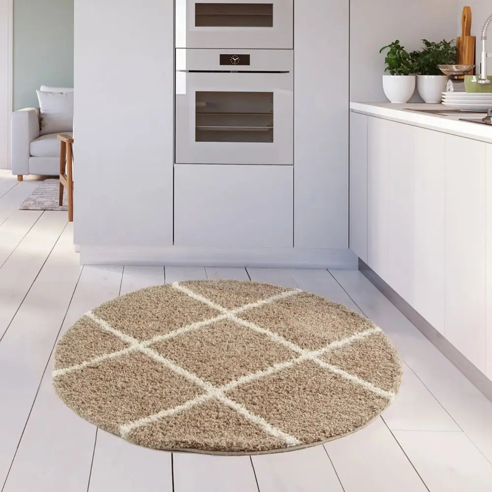 Moroccan Beige Shaggy Rug | 520 - Rugs