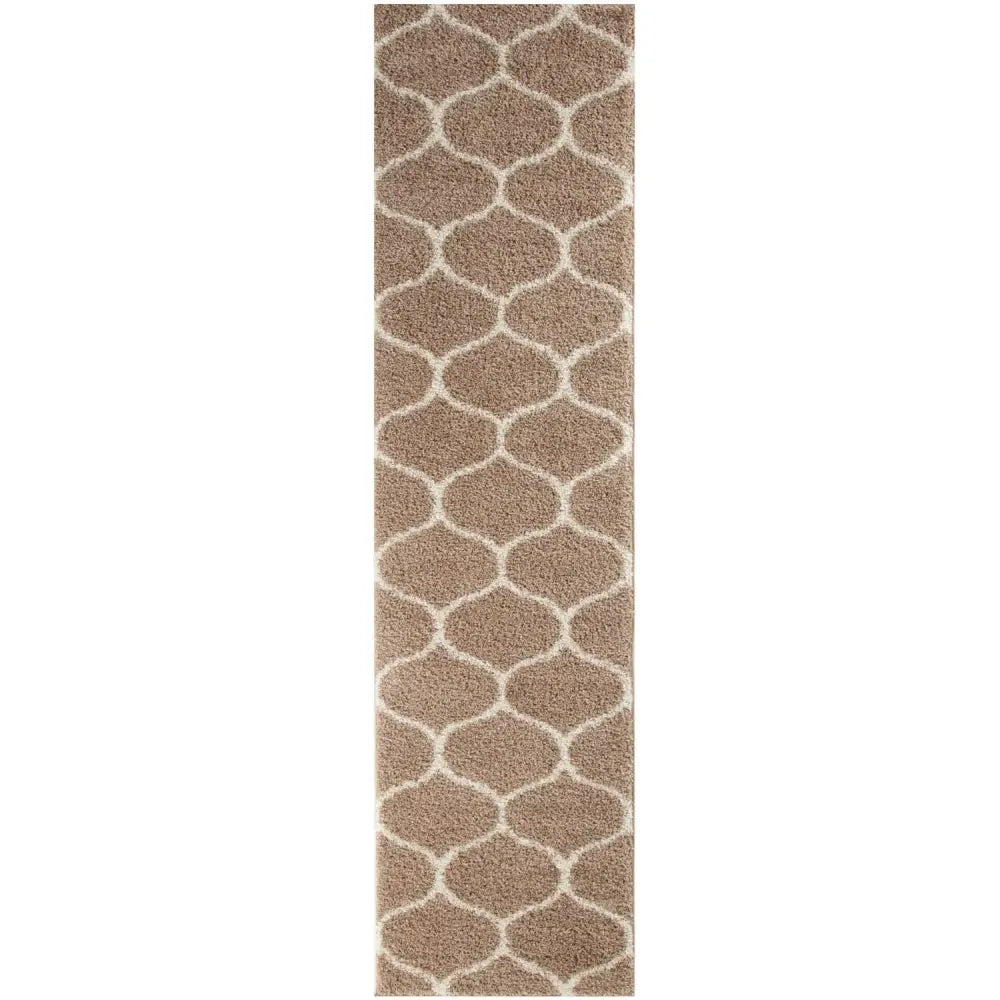 Moroccan Beige Shaggy Rug | 620 - 80X300 cm - Rugs