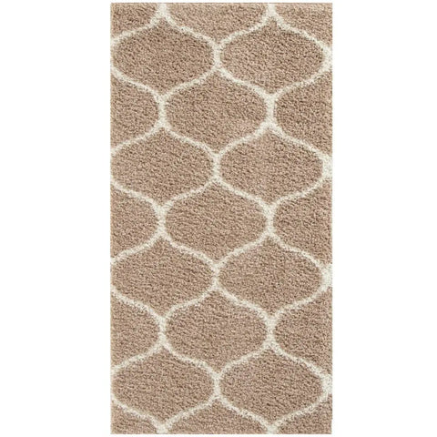 Moroccan Beige Shaggy Rug | 620 - Rugs