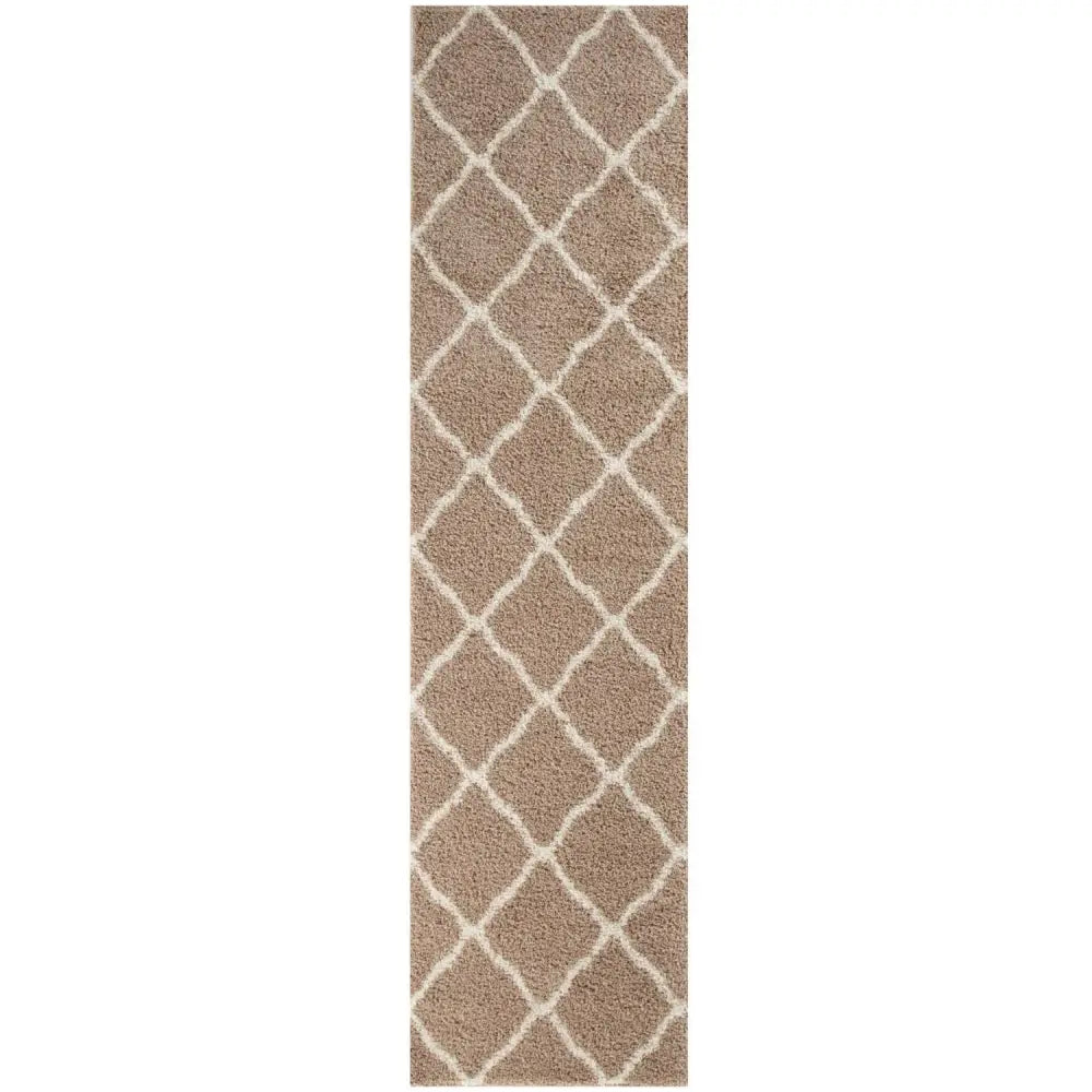 Moroccan Beige Shaggy Rug | 720 - 80X300 cm - Rugs