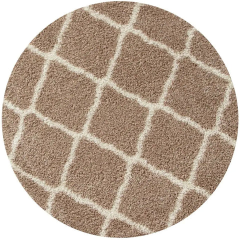 Moroccan Beige Shaggy Rug | 720 - Ø 120 cm - Rugs