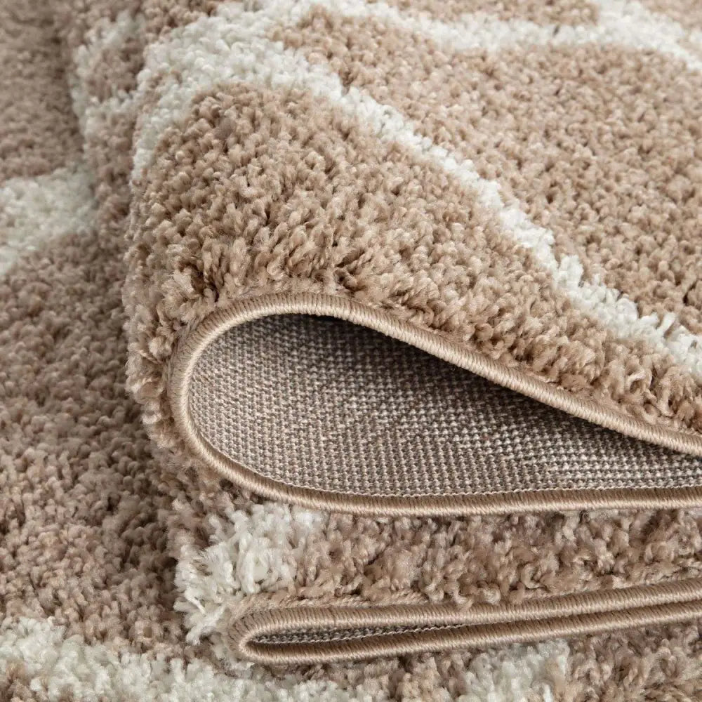Moroccan Beige Shaggy Rug | 720 - Rugs