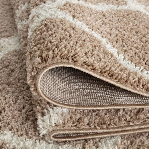Moroccan Beige Shaggy Rug | 720 - Rugs