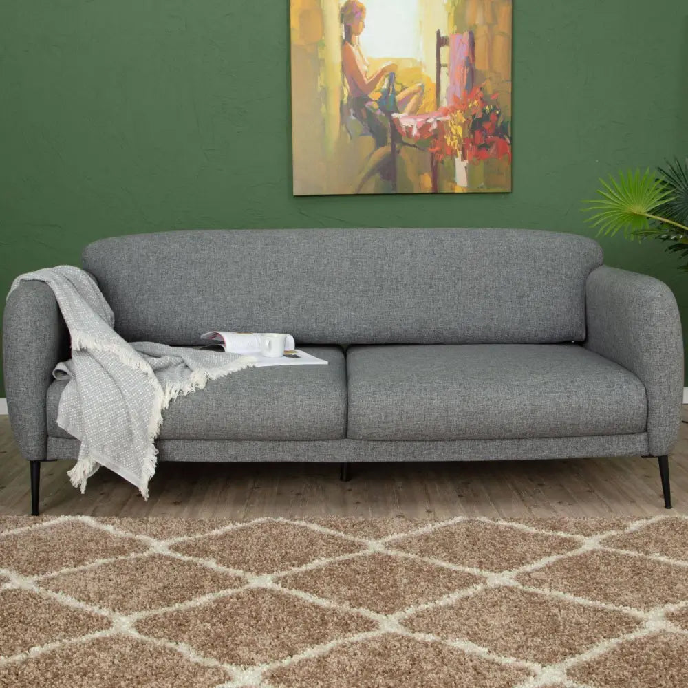 Moroccan Beige Shaggy Rug | 720 - Rugs