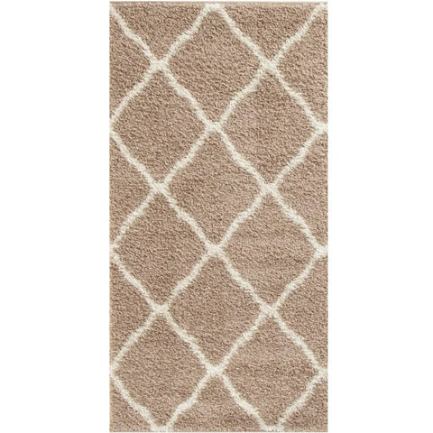 Moroccan Beige Shaggy Rug | 720 - Rugs