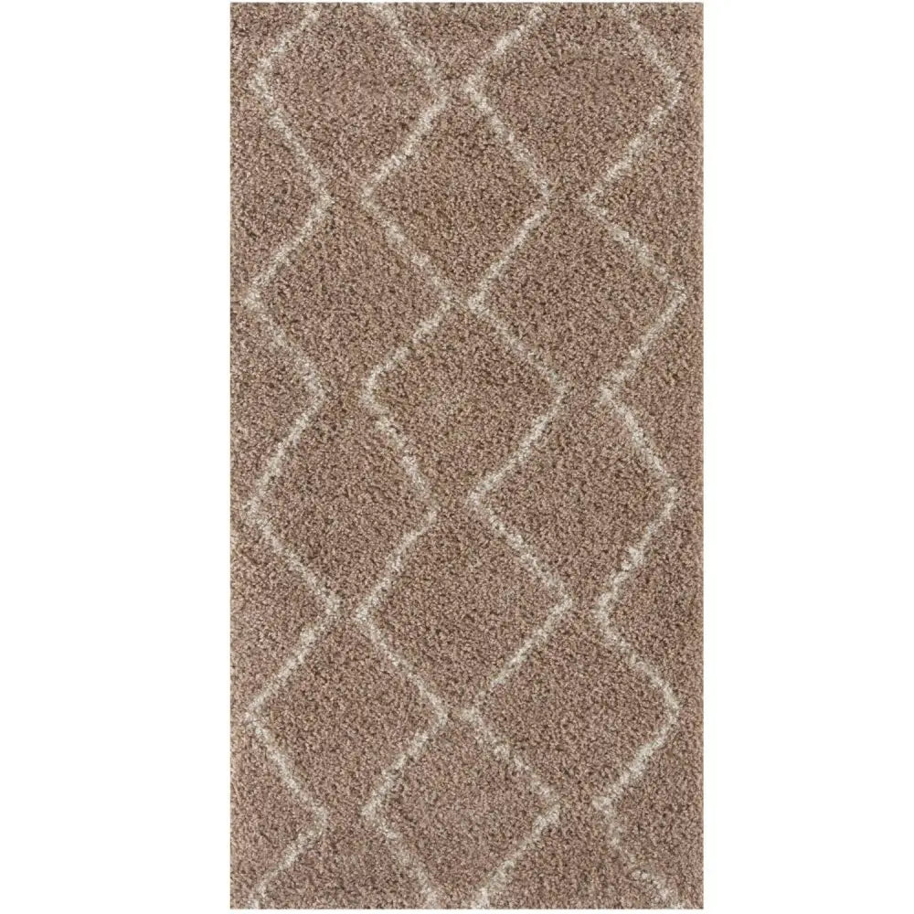 Moroccan Beige Shaggy Rug | 820 - 80X150 cm - Rugs