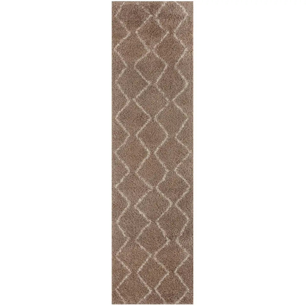 Moroccan Beige Shaggy Rug | 820 - 80X300 cm - Rugs