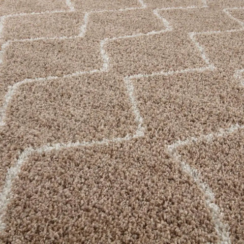 Moroccan Beige Shaggy Rug | 820 - Rugs