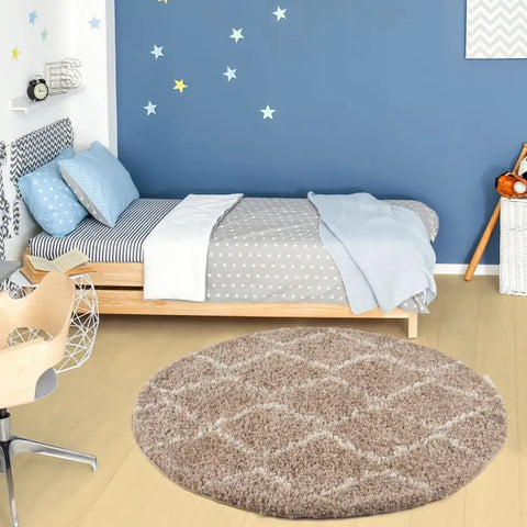 Moroccan Beige Shaggy Rug | 820 - Rugs