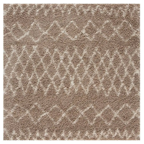 Moroccan Beige Shaggy Rug | 920 - 120X120 cm - Rugs