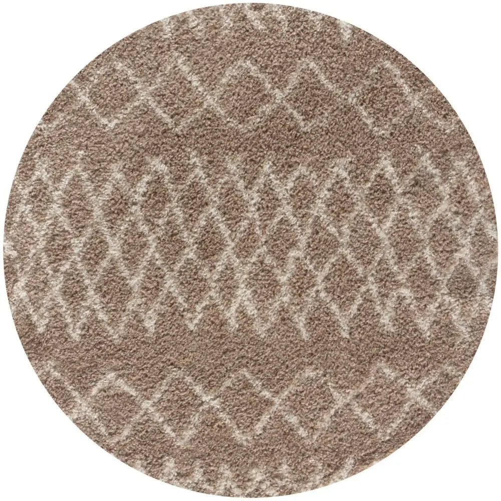 Moroccan Beige Shaggy Rug | 920 - Ø 120 cm - Rugs