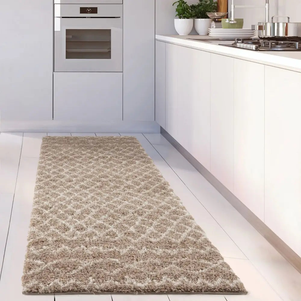 Moroccan Beige Shaggy Rug | 920 - Rugs