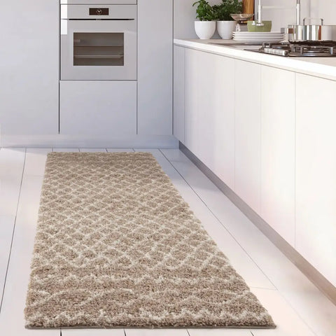 Moroccan Beige Shaggy Rug | 920 - Rugs