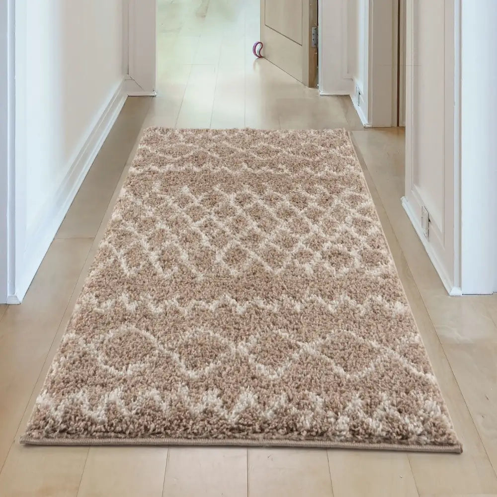 Moroccan Beige Shaggy Rug | 920 - Rugs