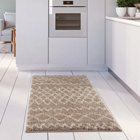 Moroccan Beige Shaggy Rug | 920 - Rugs