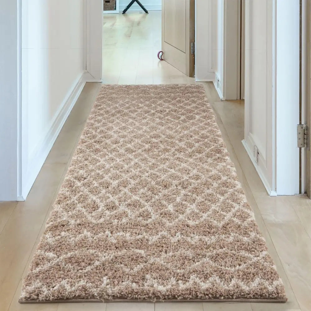 Moroccan Beige Shaggy Rug | 920 - Rugs
