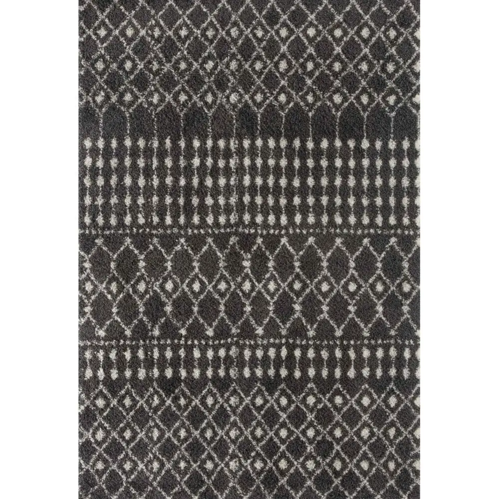 Moroccan Dark Grey Shaggy Rug | 1040 - 60X110 cm - Rugs