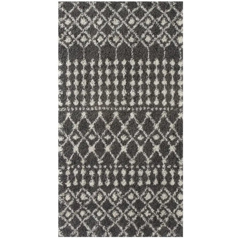 Moroccan Dark Grey Shaggy Rug | 1040 - 80X150 cm - Rugs