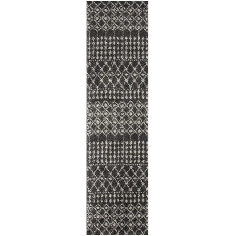 Moroccan Dark Grey Shaggy Rug | 1040 - 80X300 cm - Rugs
