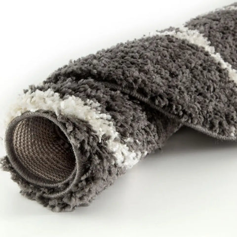Moroccan Dark Grey Shaggy Rug | 640 - Rugs