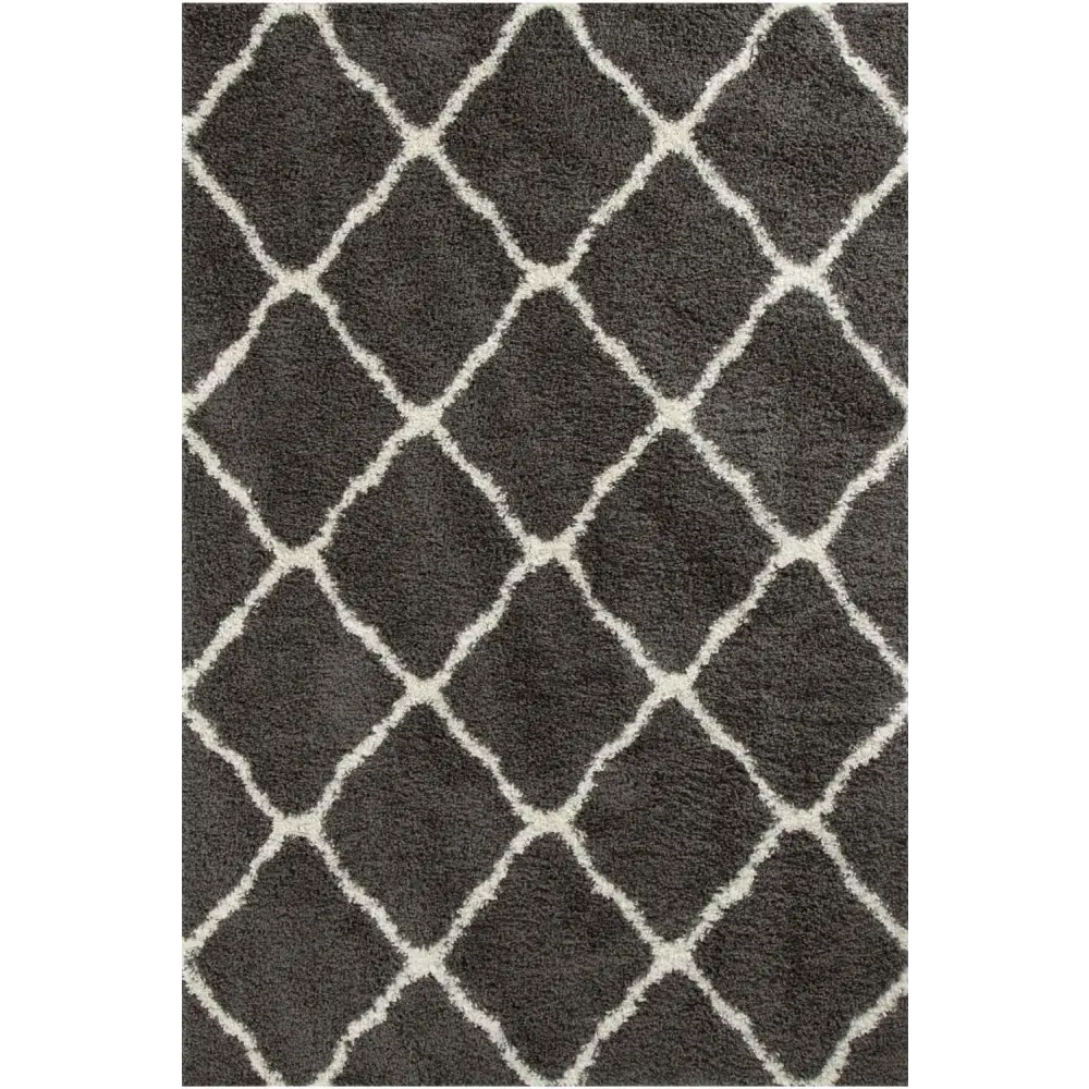 Moroccan Dark Grey Shaggy Rug | 740 - 60X110 cm - Rugs